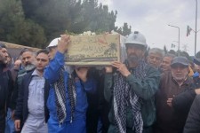 مراسم تشییع و خاکسپاری پیکر مطهر شهید گمنام  در بیستون