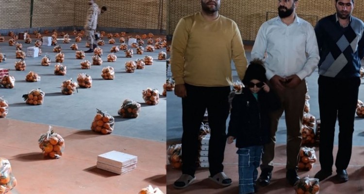 توزیع 700بسته یلدایی در بین نیازمندان در هرسین
