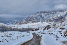 تصاویر زیبا از بارش برف در هرسین