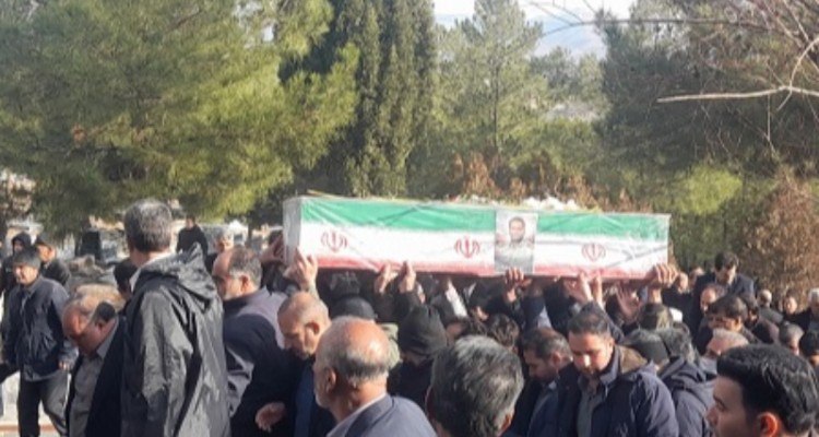 مراسم تشییع پیکر شهید مدافع وطن در هرسین+نصویر