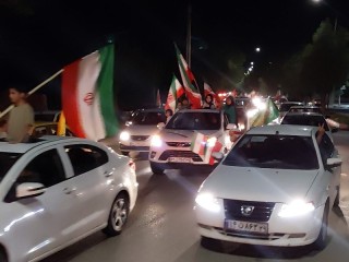 کاروان خودرویی در هرسین در صد و بیست پنجمین شب حضور در خیابان