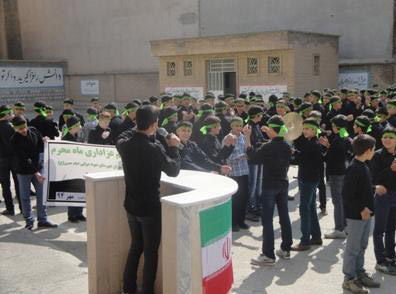 سوگواره «احلی من العسل» در مدارس هرسین اجرا شد