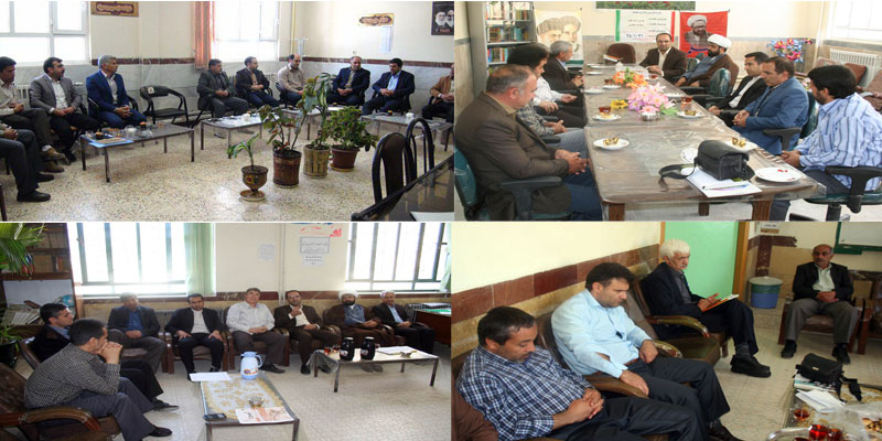 حضور مسئولین شهرستان هرسین در مدارس و تبریک هفته معلم+تصویر