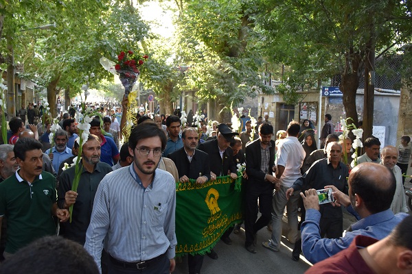 عکس/ مراسم استقبال از کاروان زیر سایه خورشید در هرسین