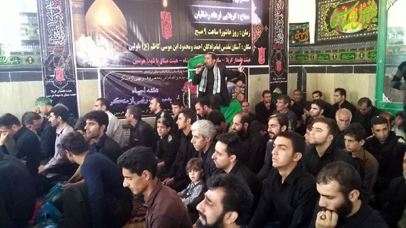 اجتماع عزاداران حسینی و آمران به معروف وناهیان از منکر در آستان مقدس امامزادگان احمد ومحمود