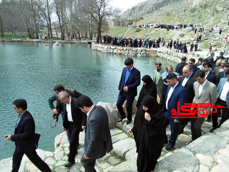 بازدید معاون رئیس جمهور و رئیس سازمان میراث فرهنگی کشور از سایت گردشگری بیستون