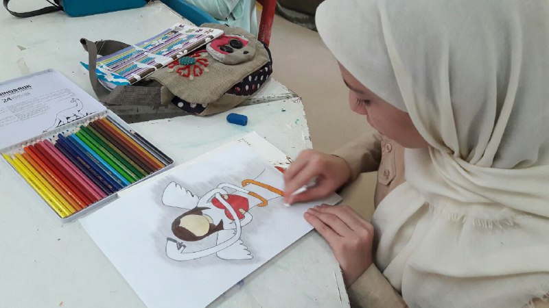 اجرای ایستگاه نقاشی و راهپیمایی با موضوع انزجار از مواد مخدر در هرسین+تصویر