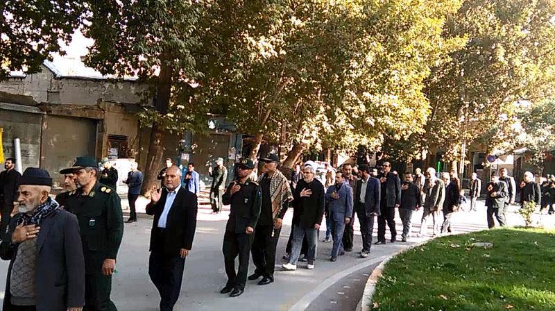 مراسم عزاداری و سینه زنی اربعین حسینی در هرسین برگزار شد