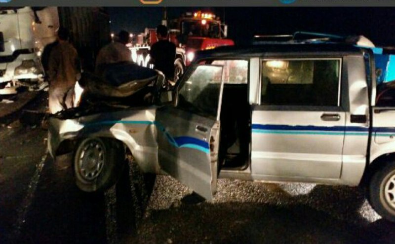 مصدومیت دو نفر در تصادف خودروی مزدا با خاوردر محور هرسین _پلیسراه