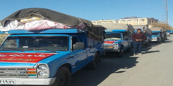 ارسال 10تن کمک های مردمی از هرسین به مناطق زلزله زده استان کرمانشاه