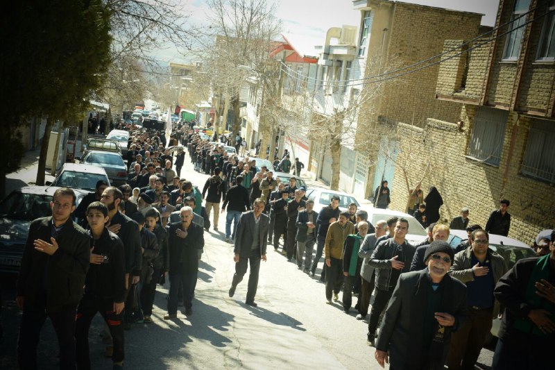 مراسم عزاداری شهادت حضرت فاطمه (س) در هرسین برگزار شد+ فیلم و تصویر