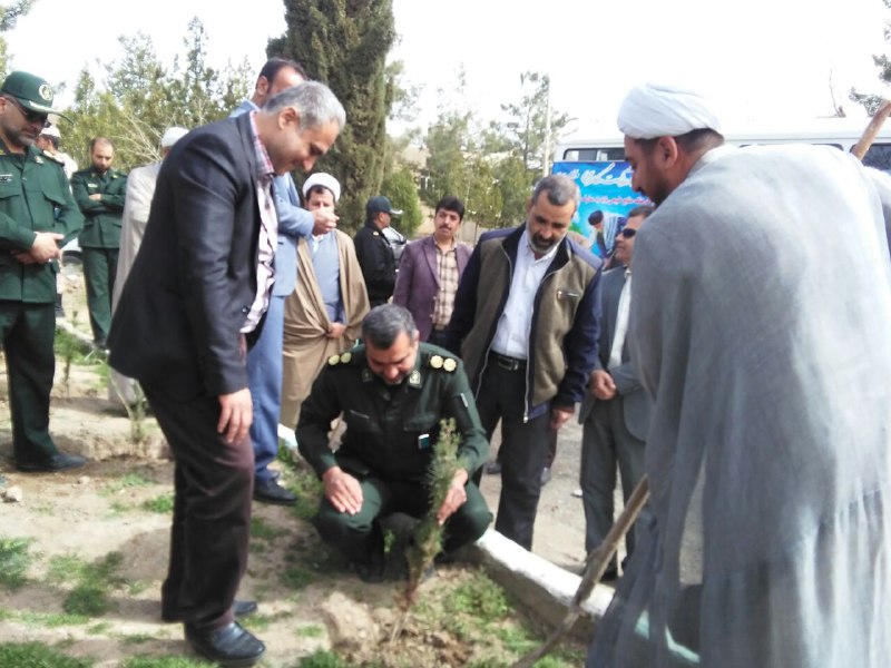 بیش از 150اصله نهال در محوطه سپاه ناحیه هرسین کاشته شد