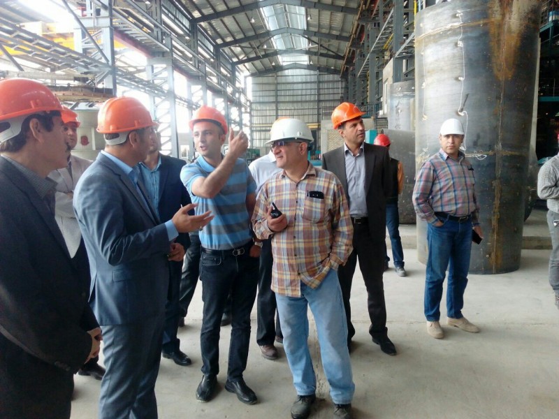 بازدید فرماندار شهرستان هرسین از مجتمع ذوب آهن بیستون