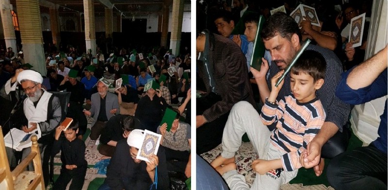 مراسم احیای شب بیست و یکم ماه رمضان در هرسین برگزار شد +تصویر