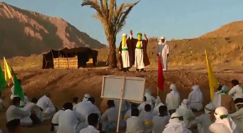 تصاویری از مراسم بازسازی واقعه غدیر در شهرستان هرسین