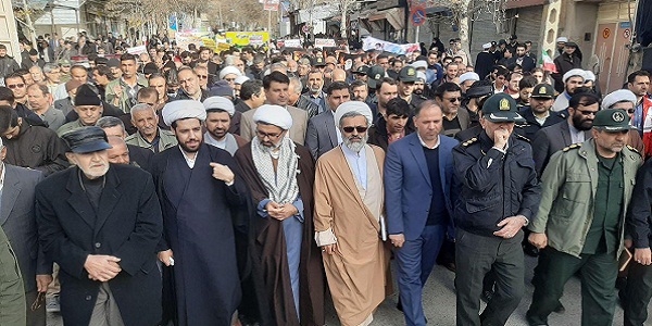 گزارش تصویری// مراسم گرامیداشت سالروز حماسه نهم دی در  دارالمومنین هرسین برگزار شد