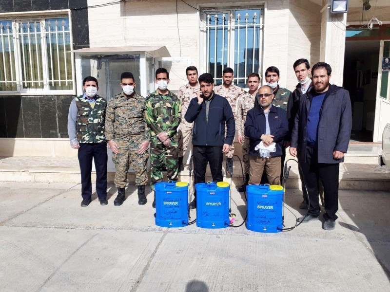 گزارش تصویری از فعالیت های بسیج در مقابله با کرونا در هرسین