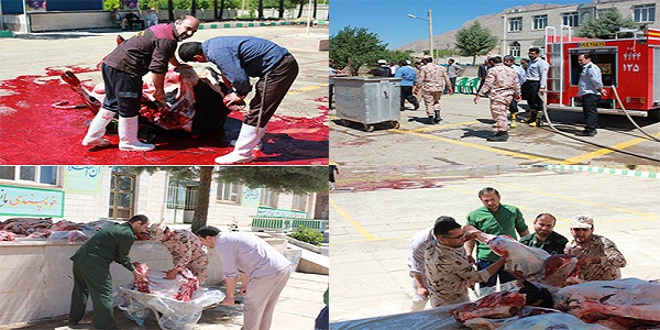 ذبح سه رأس گاو توسط خیرین در هرسین