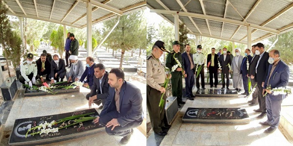 مزار شهدای شهرستان هرسین گلباران شد