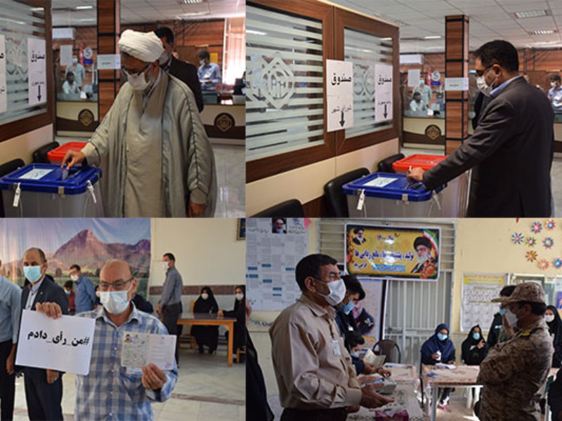 امام جمعه هرسین و اعضای شورای تامین  آرای خود را به صندوق انداختند