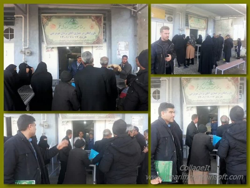 توزیع نان رایگان به مناسبت آغاز دهه مبارکه فجر در بیستون