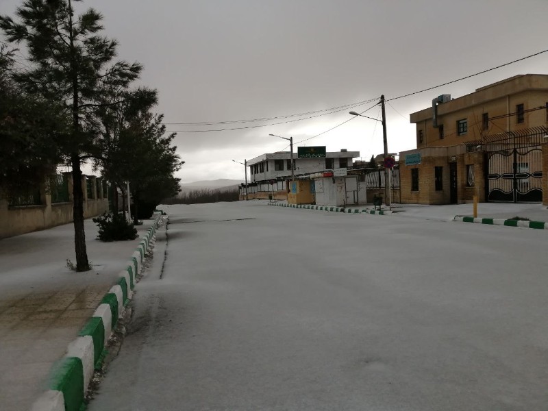 بارش تگرگ مناطقی از هرسین را سفید پوش کرد